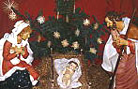 Kirchen-Krippe mit großn Figuren
