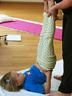 Die Kerze ist eine Yoga-Übung